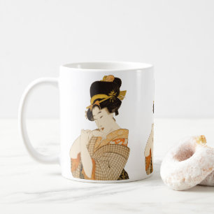 Mug Japonaise vintage Geisha Girl Entertainer en Kimon