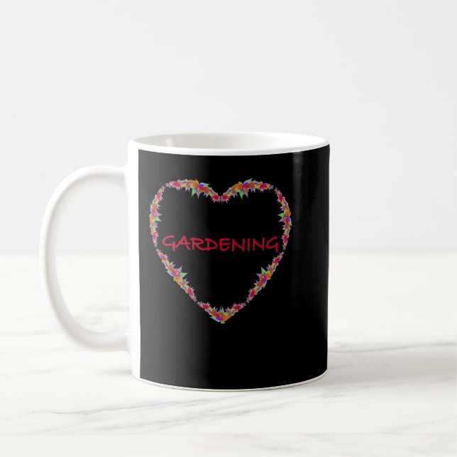 Mug jardin conception coeur design floral (Gauche)