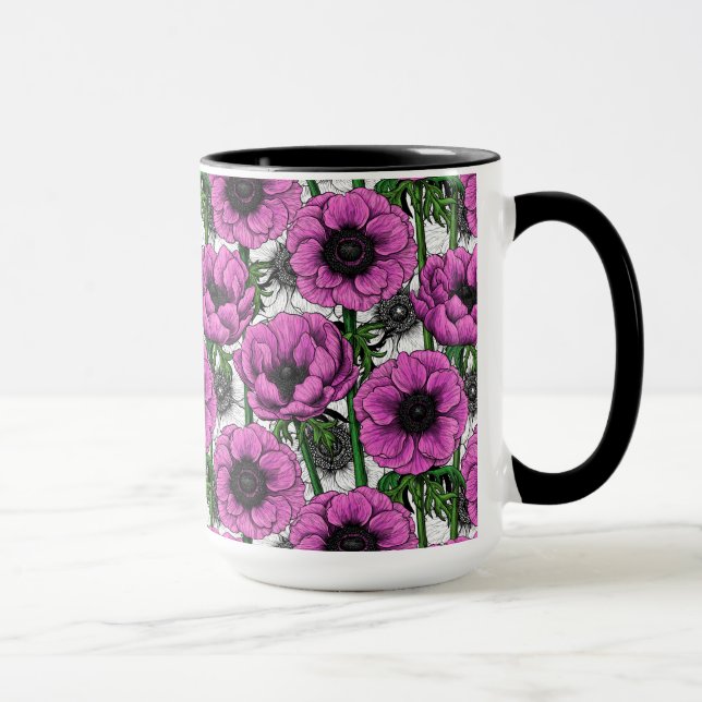 Mug Jardin d'anémone rose (Droite)