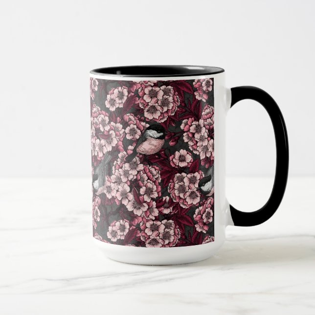 Mug Jardin de cerisier nocturne (Droite)