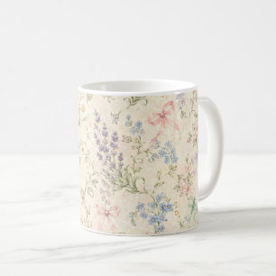 Mug Jardin de cottage rétro à fleurs botaniques
