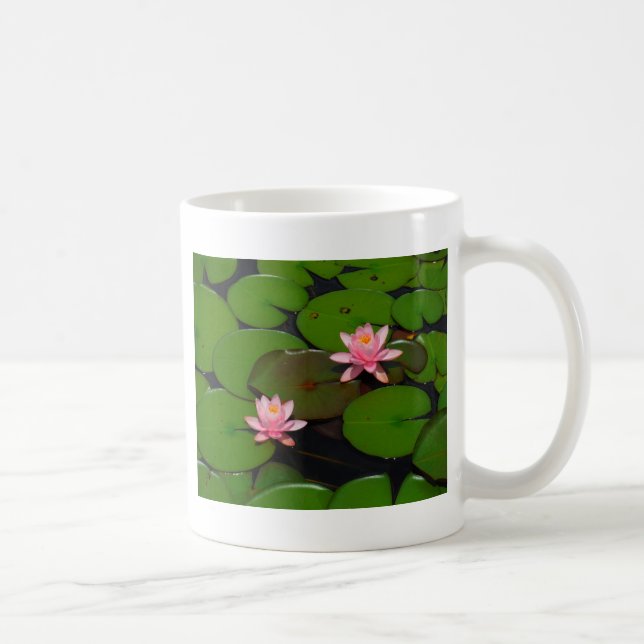 Mug Jardin de fleurs de laine d'eau de lotus rose, (Droite)
