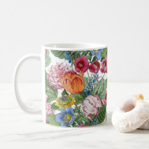 Mug Jardin de fleurs de printemps Tulipes Pivoine