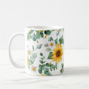 Mug Jardin de fleurs jaunes de tournesol en été