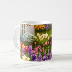 Mug Jardin de fleurs printanières Café personnalisé 