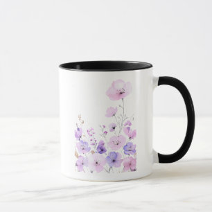 Mug Jardin de fleurs sauvages pastel Douce floraison f