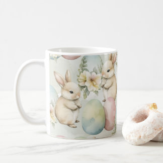 Mug Jardin de lapins à l'aquarelle
