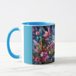 Mug Jardin de Lune Flamant en Verre Coloré