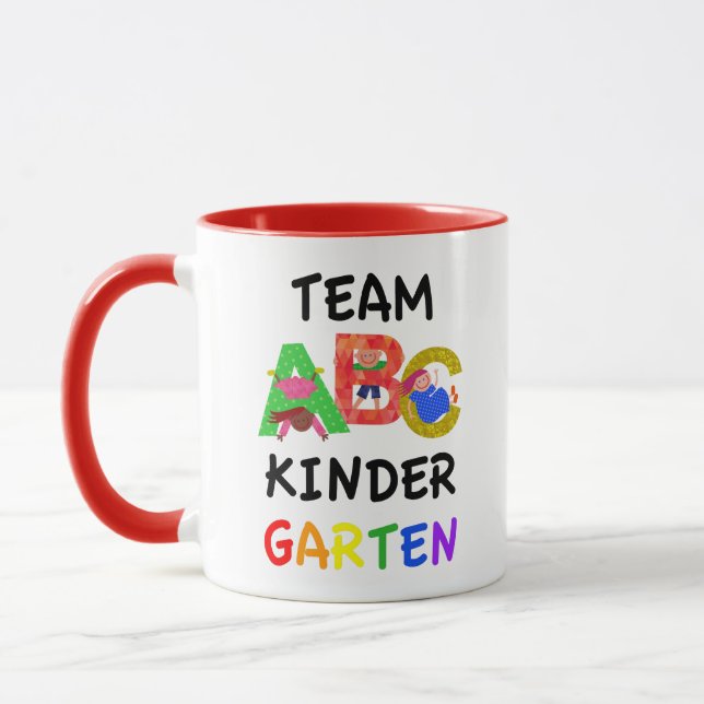 Mug Jardin d'enfants d'équipe de nouveau à l'école ABC (Gauche)