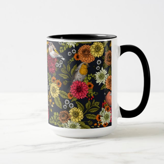 Mug Jardin d'oiseaux et de fleurs 2 (Droite)
