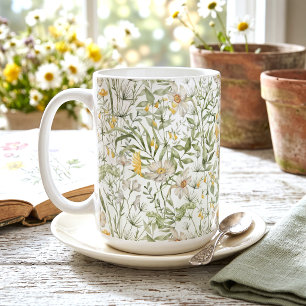 Mug Jardin Floral Botanique de Fleurs Sauvages Cottage
