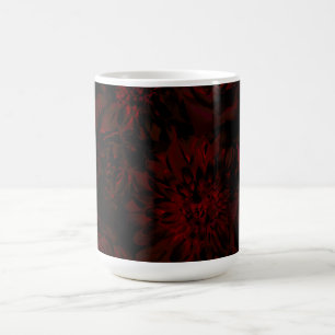 Mug Jardin foncé Rouge Fleurs romantiques Gothique