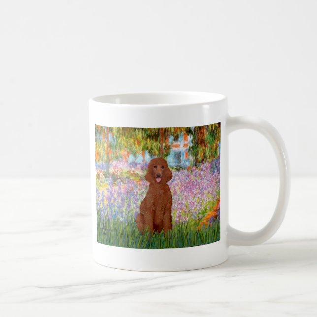Mug Jardin - Poodle rouge foncé #1 (Droite)