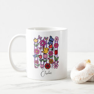 Mug Jardin Printanier Mignon Fleurs Papillons Oise