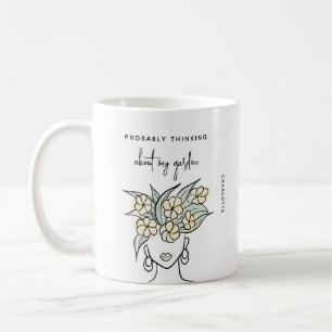 Mug Jardin Whimsical Jaune Floral Personnalisé