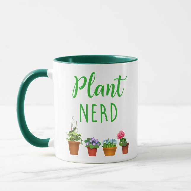 Mug Jardinage drôle nerd et plante d'intérieur de (Gauche)