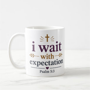 Mug J'attends avec anticipation Bible chrétienne esthé