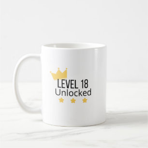 Mug Jaune Anniversaire Niveau 18 Débloqué 