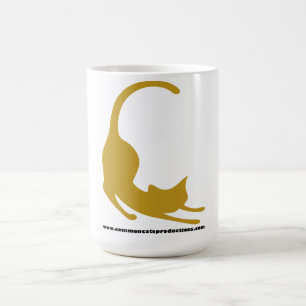 Mug Jaune commun de logo de chats