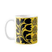 Mug jaune floral et botanique