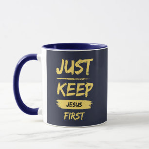 Mug Jaune Gardez Jésus d'abord