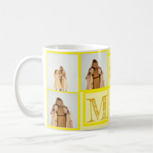 Mug jaune personnalisé - Photo et texte personnali