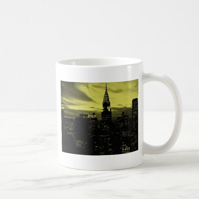 Mug Jaune pointu Noir New York City (Droite)