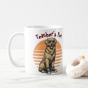 Mug Jaunes amusants avec lunettes de soleil Golden Ret