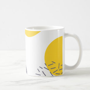 Mug Jaunissez, refroidissez, art géométrique moderne
