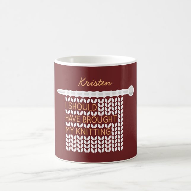 Mug J'Aurais Dû Apporter Mon Tricot - Blanc (Centre)