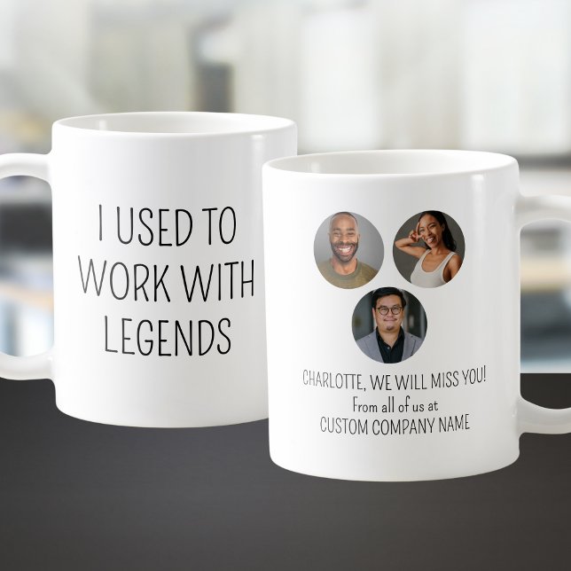 Mug J'Avais L'Habitude De Travailler Avec Legends 3 Co (I Used To Work With Legends 3 Coworker Photo Coffee Mug
)