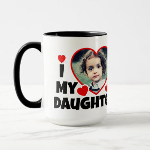 Mug J'Coeur Ma Fille Photo Personnalisée