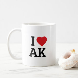 Mug Je ♥ Alaska - Cadeau de charme sincère pour voyage