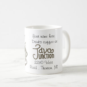 Mug Je bois du café à Java Junction personnalisable