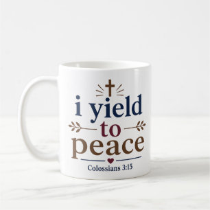 Mug Je cède à la paix Encouragement chrétien esthétiqu