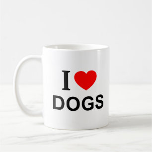 Mug Je ❤️ CHIENS J'AIME LES CHIENS J'ADORE LES CHIENS