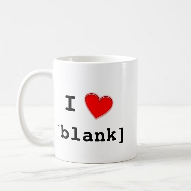 Mug Je Coeur ... (Gauche)