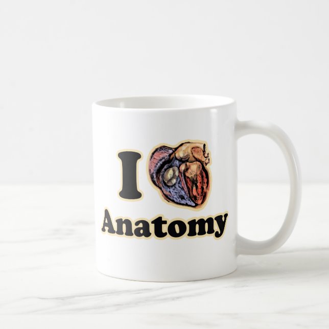 Mug Je coeur Anatomie Science Super Geek Enseignant (Droite)