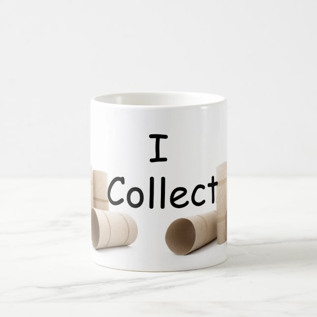 Mug Je collectionne le papier toilette rouler drôle co (Centre)