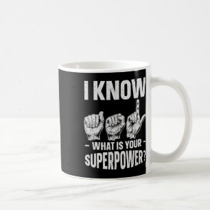 Mug Je connais l'ASL Quel est votre signe de sensibili
