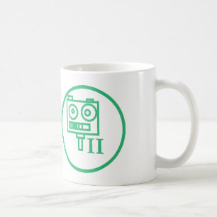 Mug "Je construis des robots" badge (II) DE NIVEAU
