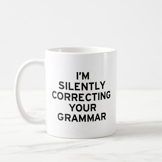 Mug Je corrige la grammaire (Gauche)