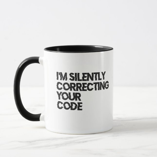 Mug Je corrige silencieusement votre programmeur amusa (Gauche)
