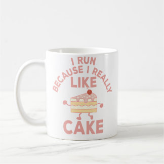 Mug Je cours parce que j'aime vraiment courir pour les