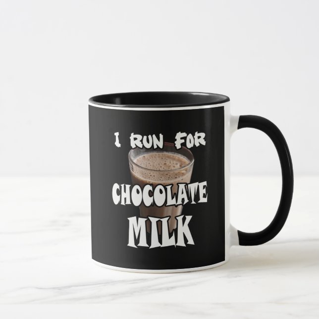 Mug Je cours pour le lait au chocolat (Droite)