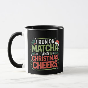 Mug Je cours sur Matcha et Noël Cheers Boisson Verte