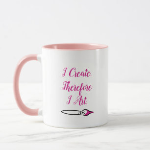 Mug JE CRÉE DONC I ART - ROSE de Jeff Willis Art