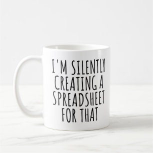 Mug Je crée silencieusement une feuille de calcul pour