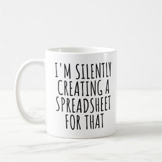 Mug Je crée silencieusement une feuille de calcul pour