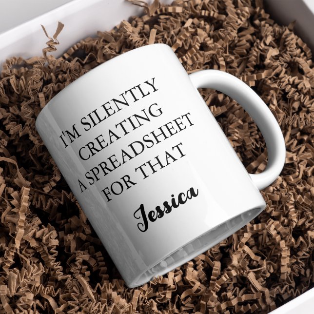Mug Je crée silencieusement une feuille de calcul pour (Créateur téléchargé)